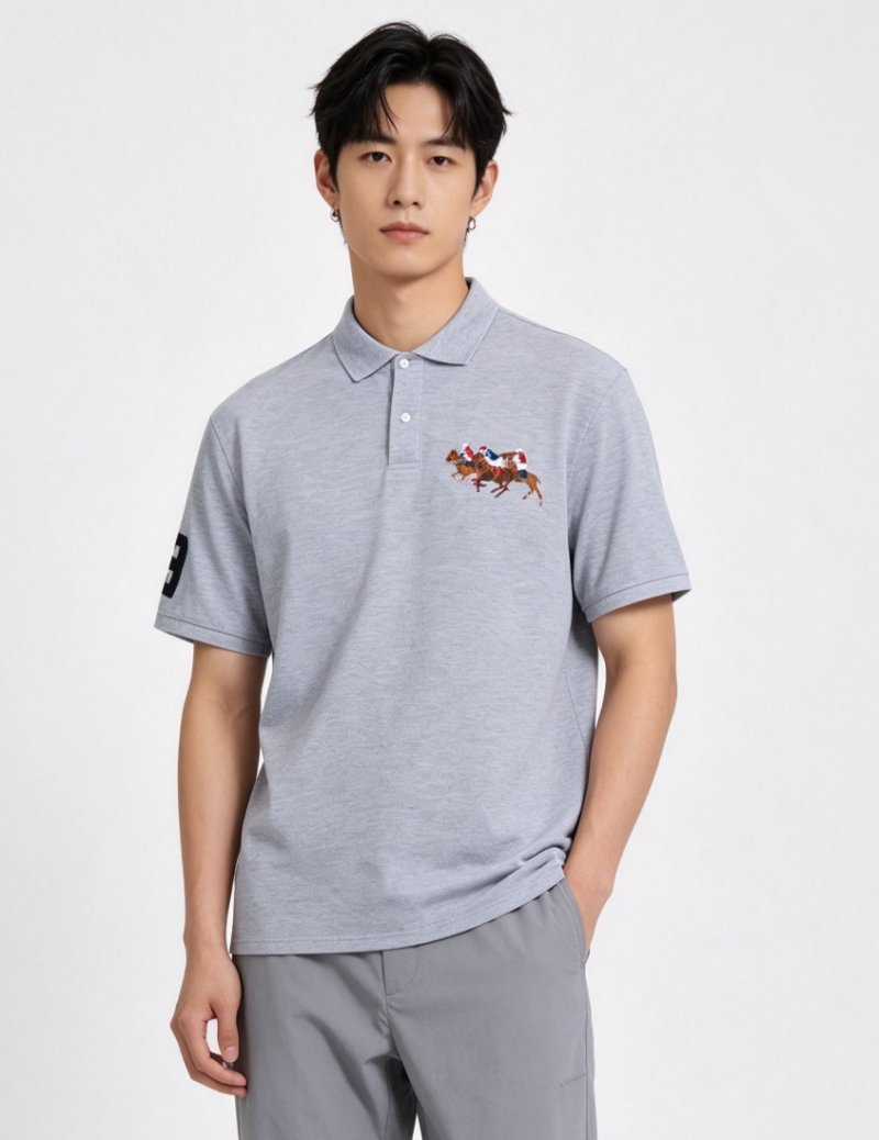 Polo Ralph Lauren Grey Horse Racing Polo Shirt view