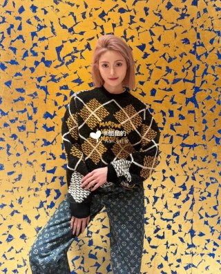 Dolce & Gabbana Black Gold Argyle Knit Sweater view 6