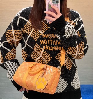 Dolce & Gabbana Black Gold Argyle Knit Sweater view 9