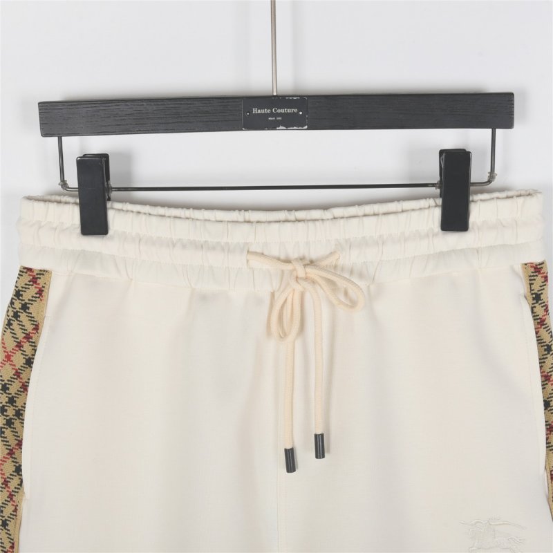 Burberry Cream Relaxed Fit Drawstring Shorts view