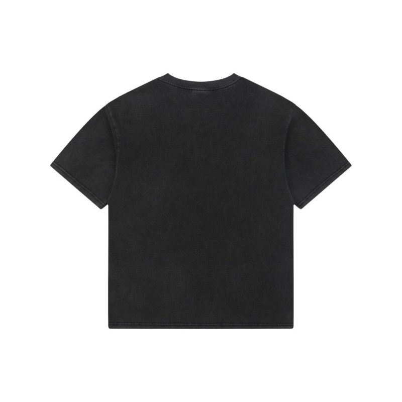Balenciaga Charcoal Logo Graphic T-Shirt view