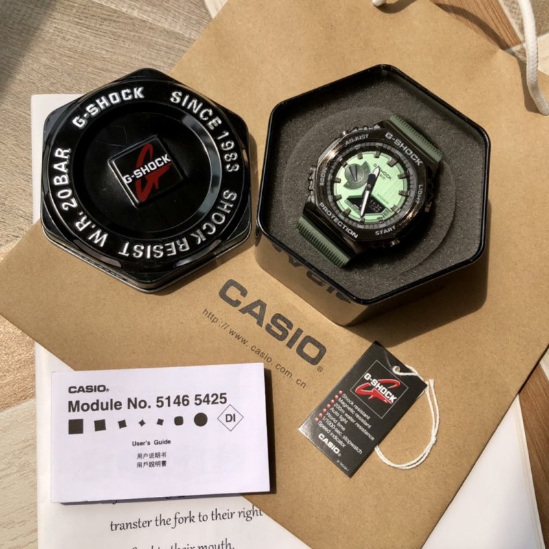 Casio G-Shock GA2100 Black Octagonal Digital Watch