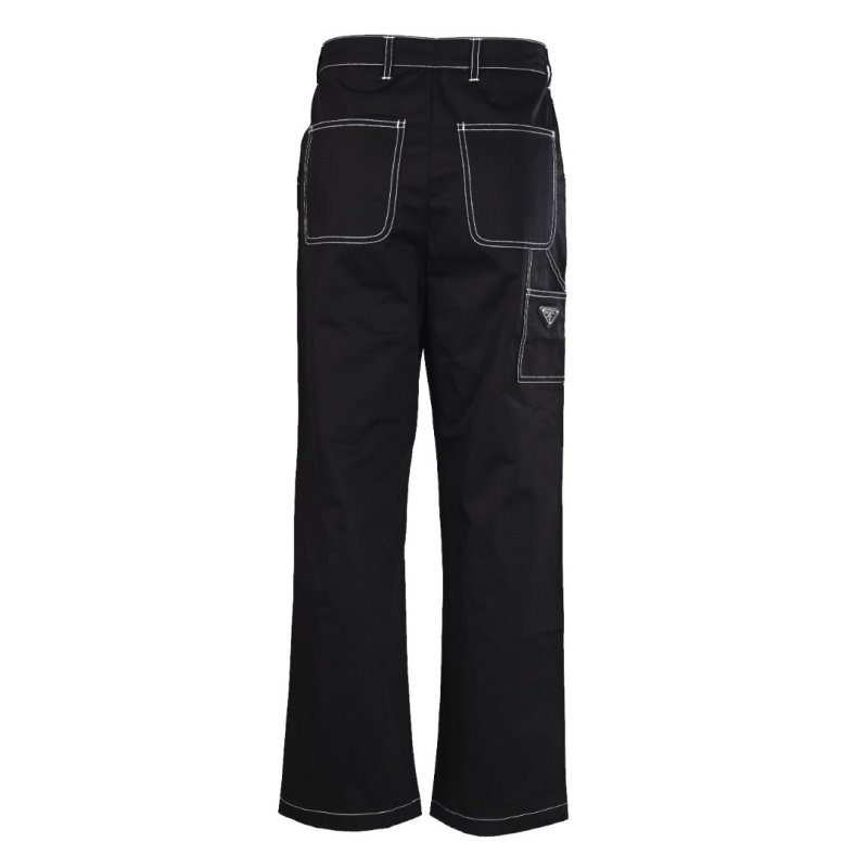 Prada Black Cargo Jeans with Contrast Stitching view