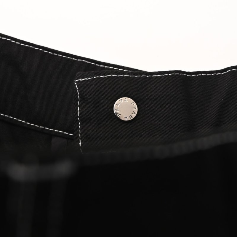 Prada Black Cargo Jeans with Contrast Stitching view