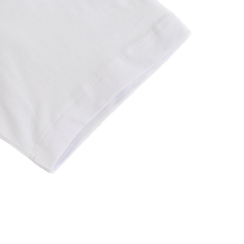 White Minimalist Striped Chest Pocket Short Sleeve T-Shirt view