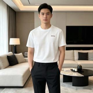 Zegna White Logo T-Shirt