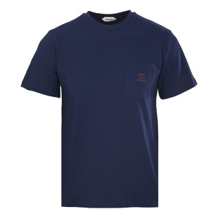 Versace Navy Crew Neck Short Sleeve T-Shirt view 7