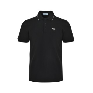 Prada Black Short Sleeve Polo Shirt view 10