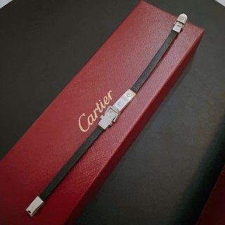Cartier Love Leather Bracelet Set - White & Black view 3