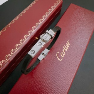 Cartier Love Leather Bracelet Set - White & Black view 5