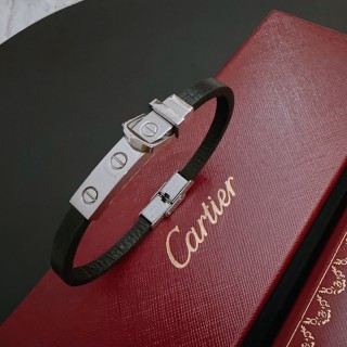 Cartier Love Leather Bracelet Set - White & Black view 6