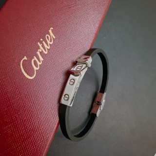 Cartier Love Leather Bracelet Set - White & Black view 8