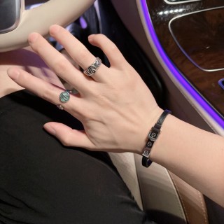 Cartier Love Leather Bracelet Set - White & Black view 9