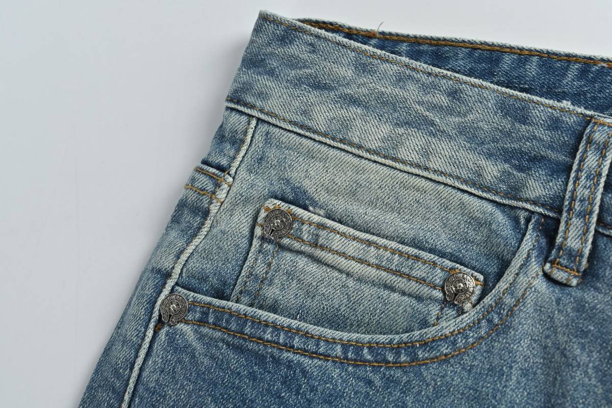 Chrome Hearts Cross Print Medium Wash Jeans view