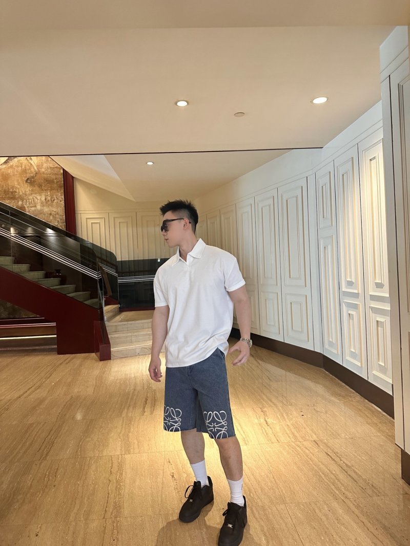 Loewe Anagram Denim Shorts Blue view