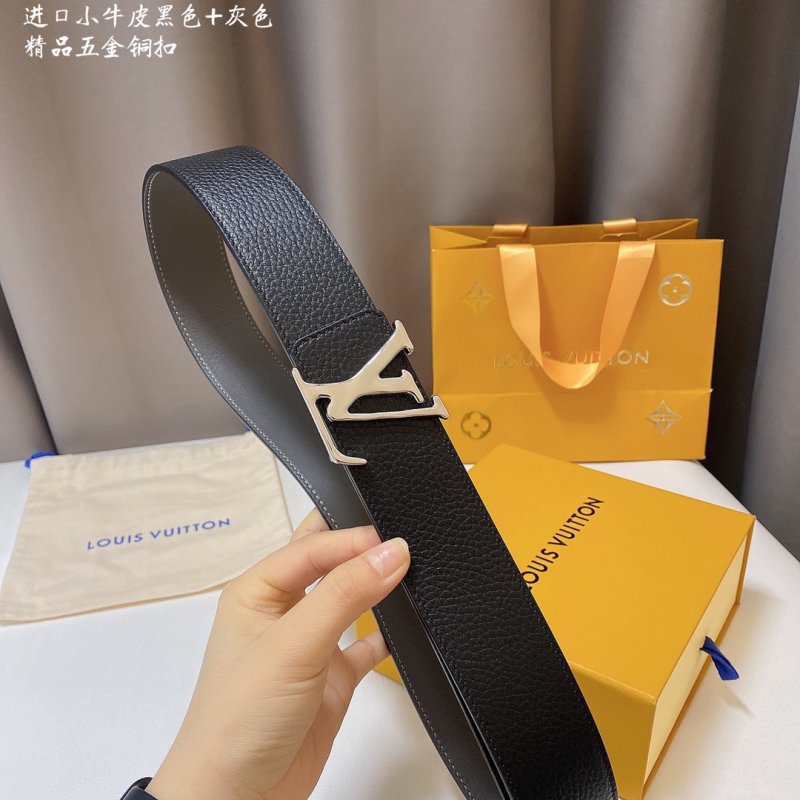 Louis Vuitton LV Initials Black Leather Belt 4.0cm view