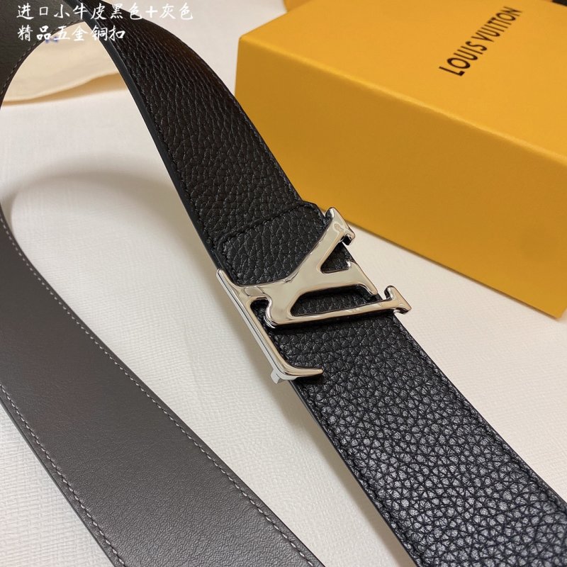 Louis Vuitton LV Initials Black Leather Belt 4.0cm view