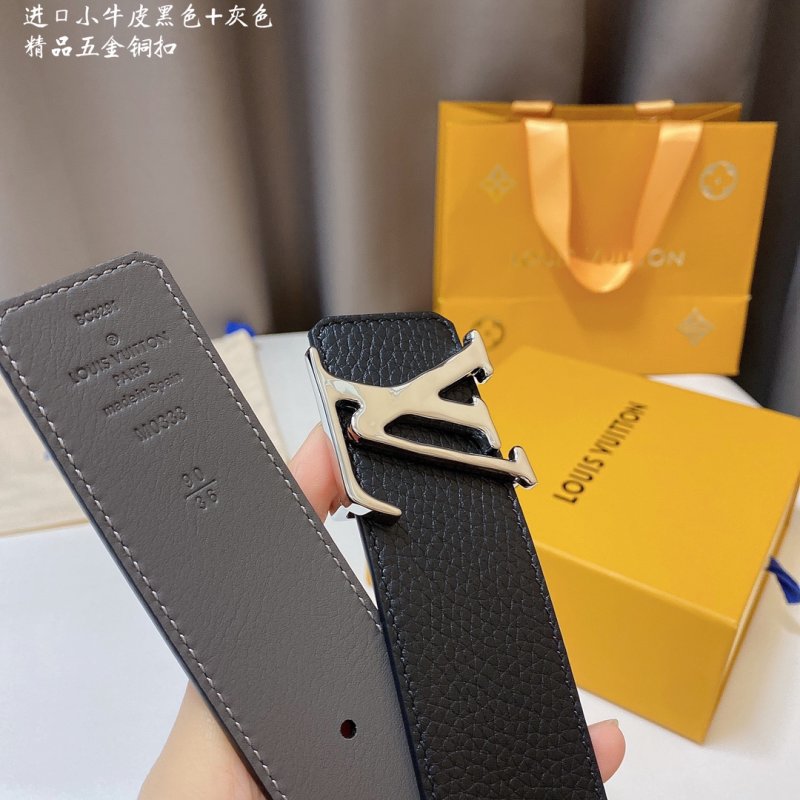 Louis Vuitton LV Initials Black Leather Belt 4.0cm view