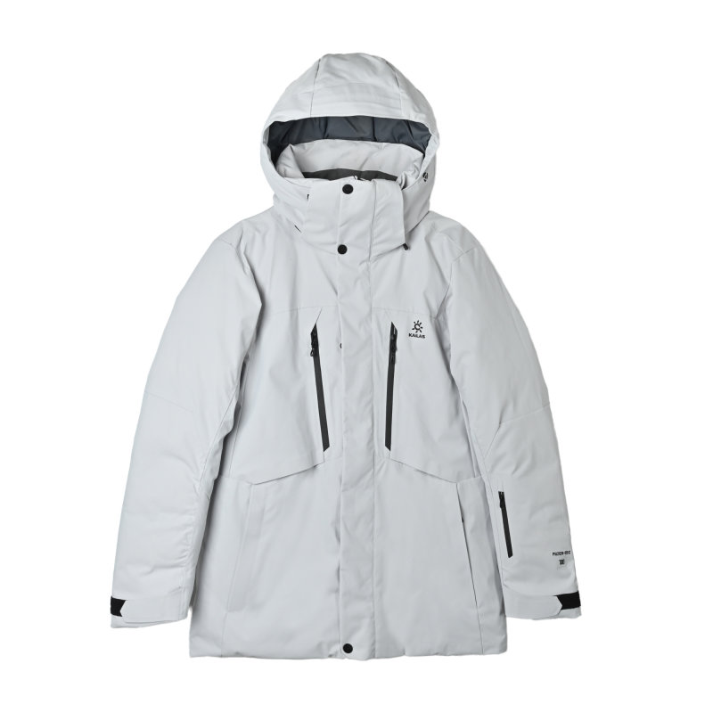 Essentials White & Black Color-Block Down Jacket view