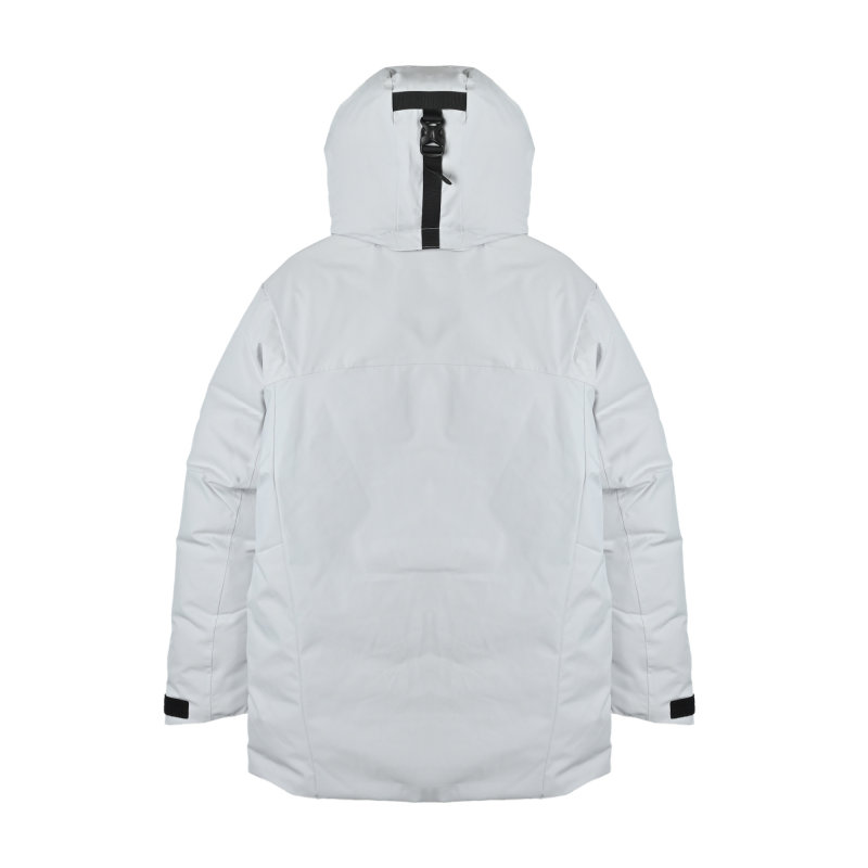 Essentials White & Black Color-Block Down Jacket view