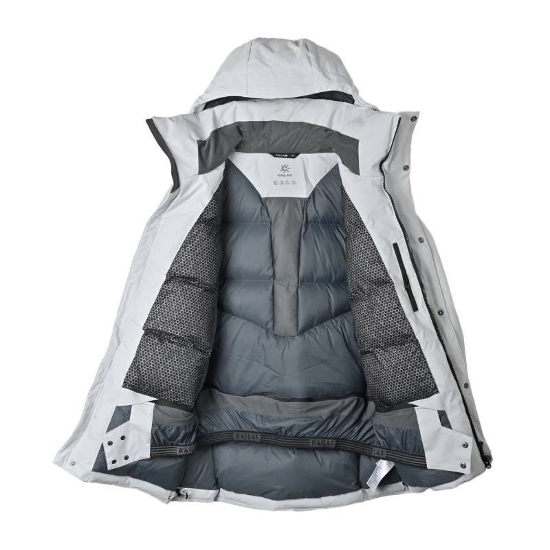 Essentials White & Black Color-Block Down Jacket view