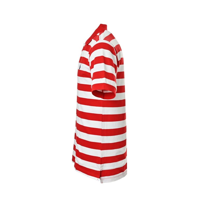 Polo Ralph Lauren Women's Red & White Striped Polo Shirt view