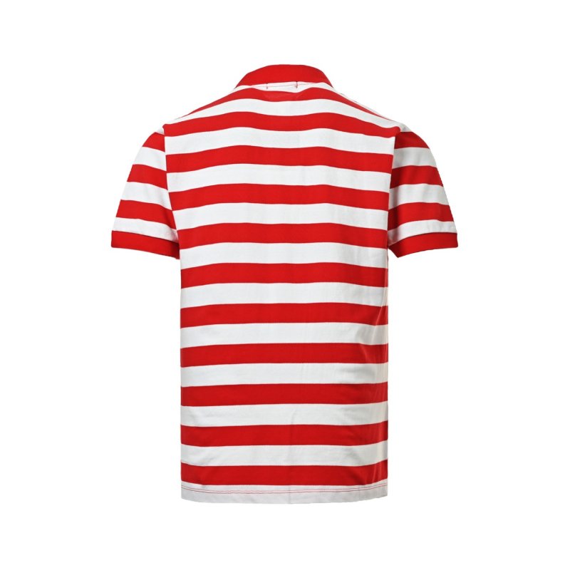 Polo Ralph Lauren Women's Red & White Striped Polo Shirt view