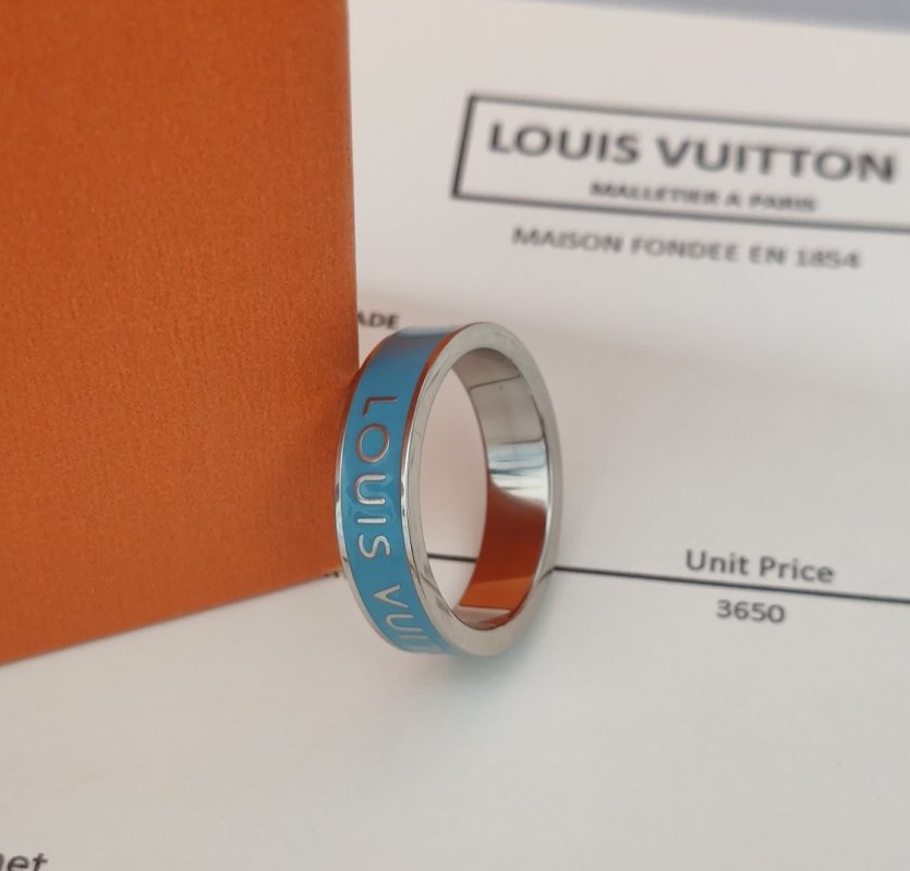Louis Vuitton Blue Enamel Band Ring