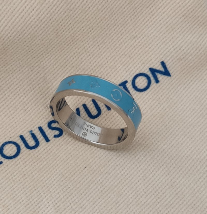 Louis Vuitton Blue Enamel Band Ring view