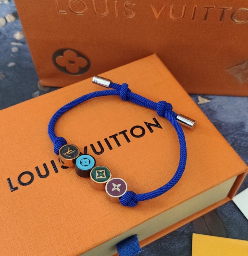 LV Colors Beads Bracelet Blue view
