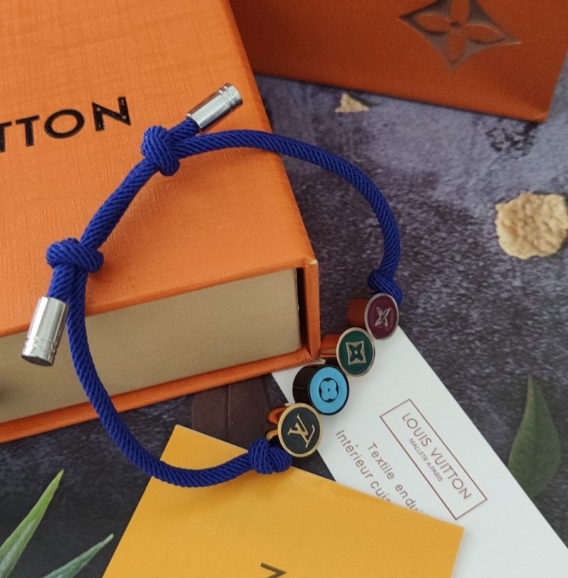 LV Colors Beads Bracelet Blue view