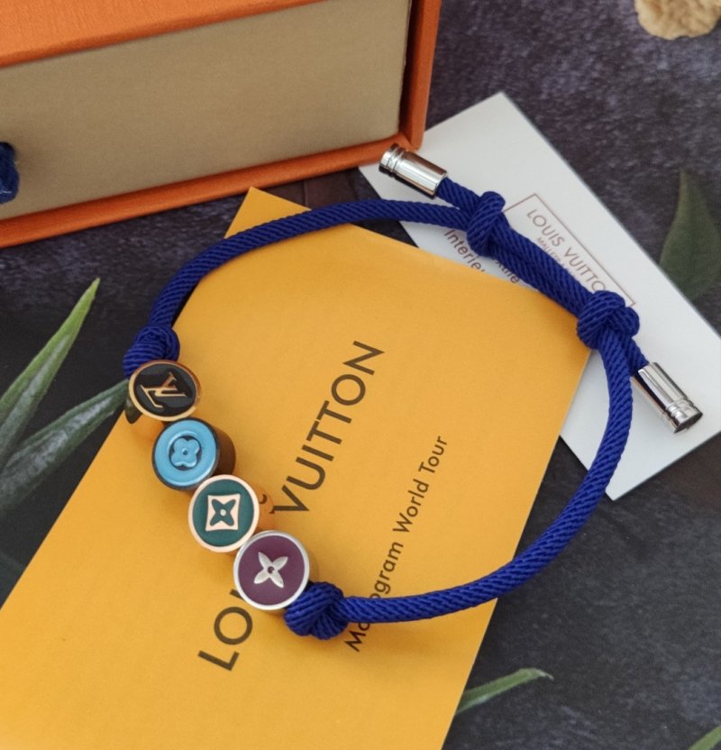 LV Colors Beads Bracelet Blue view