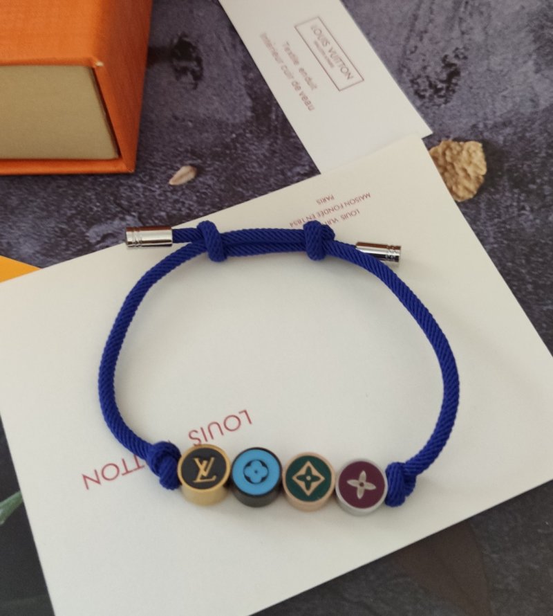 LV Colors Beads Bracelet Blue view