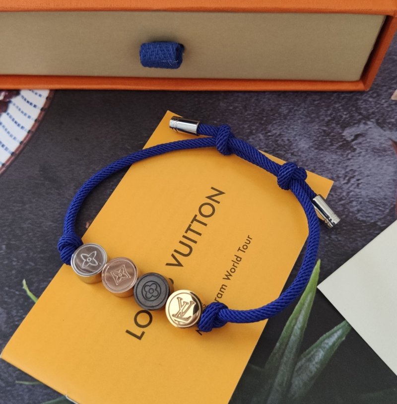 LV Colors Beads Bracelet Blue view