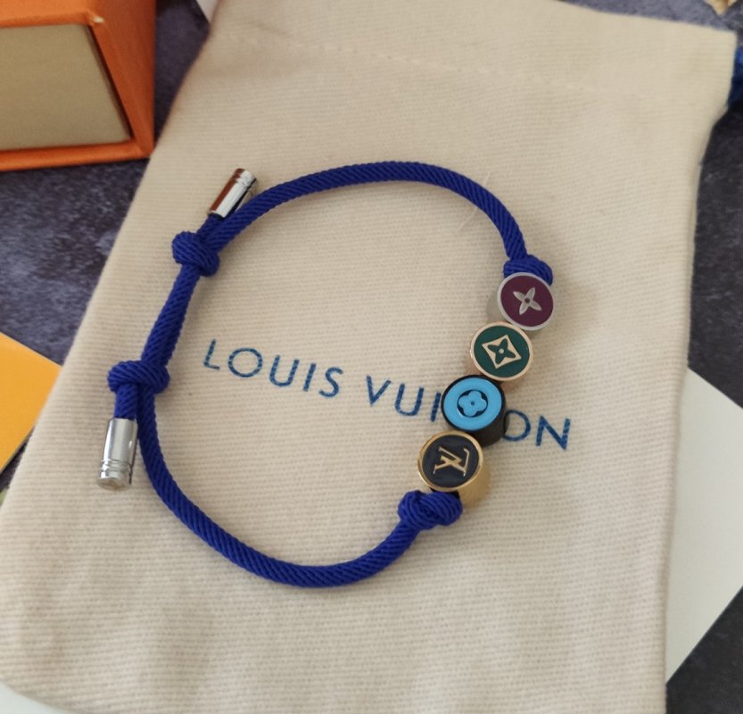 LV Colors Beads Bracelet Blue view