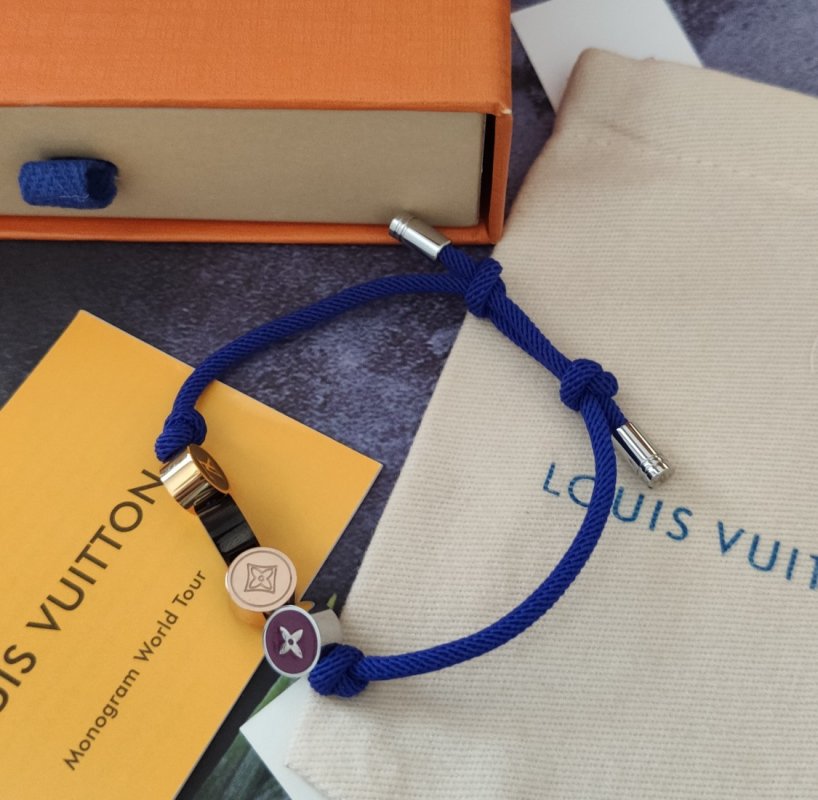 LV Colors Beads Bracelet Blue view