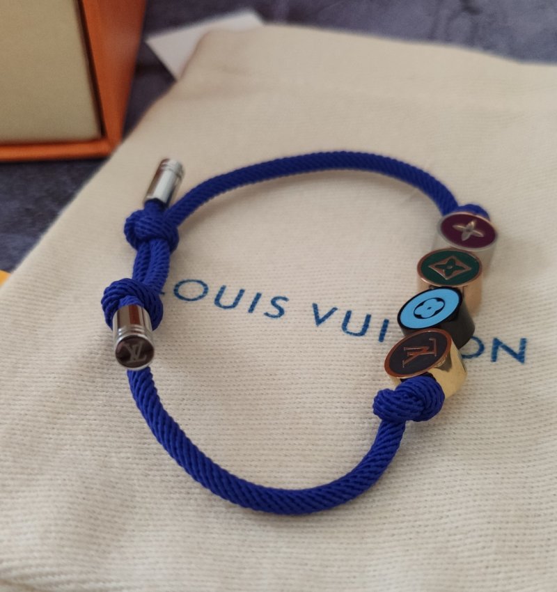 LV Colors Beads Bracelet Blue view