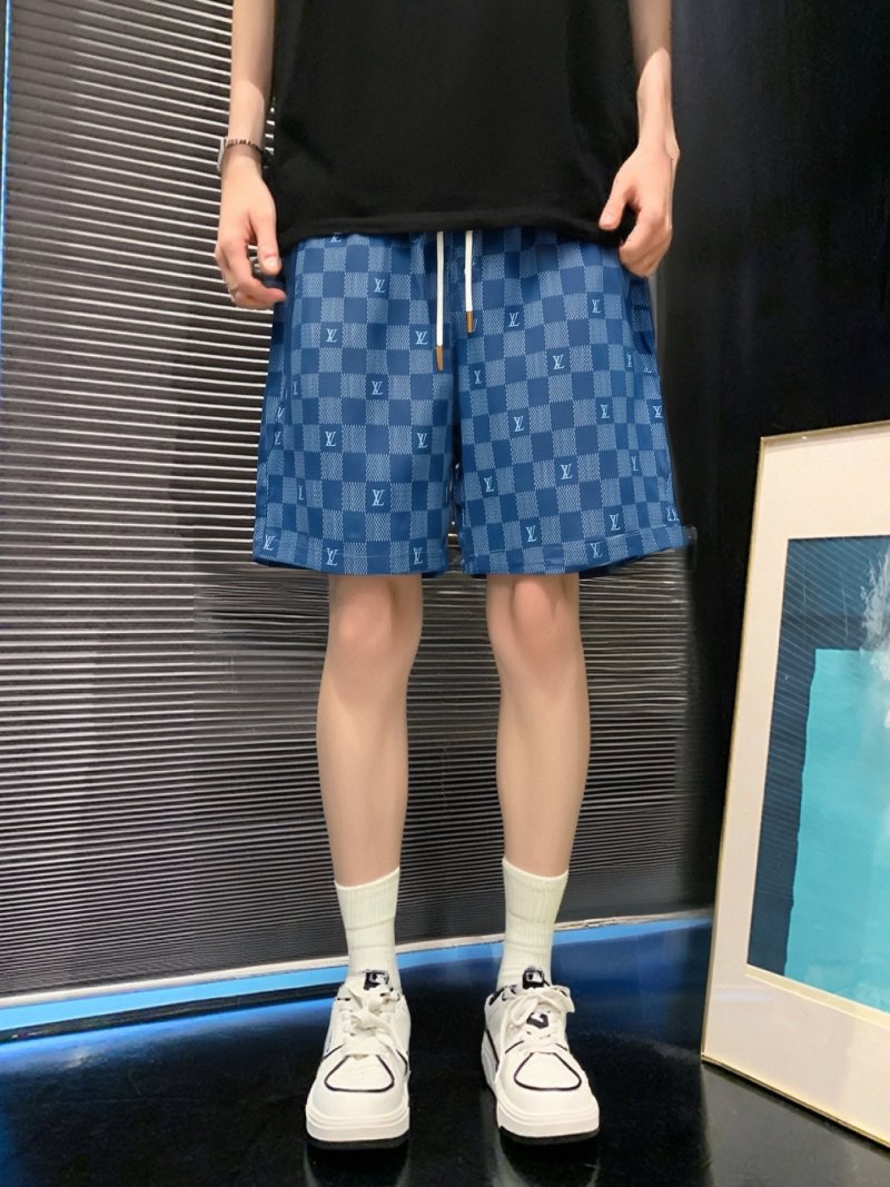 Louis Vuitton Damier Checkered Shorts Blue view