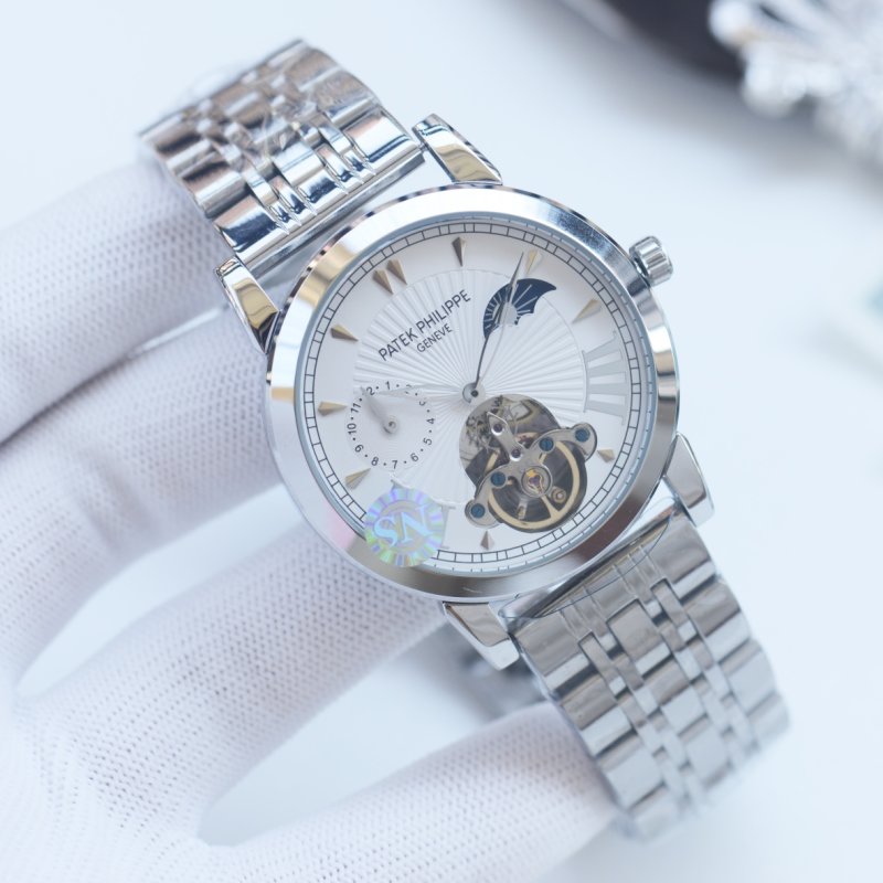 Patek Philippe Skeleton Tourbillon Two-Tone Black Dial Watch view