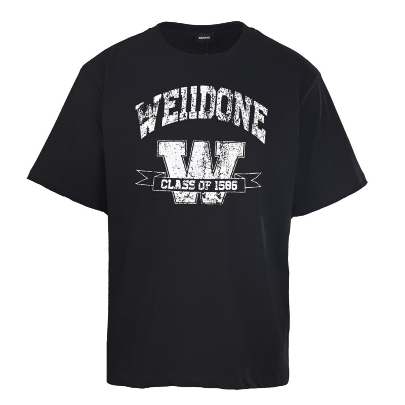 Black Graphic Print Short Sleeve T-Shirt with Sleeve Text view