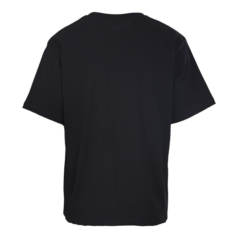 Black Graphic Print Short Sleeve T-Shirt with Sleeve Text view