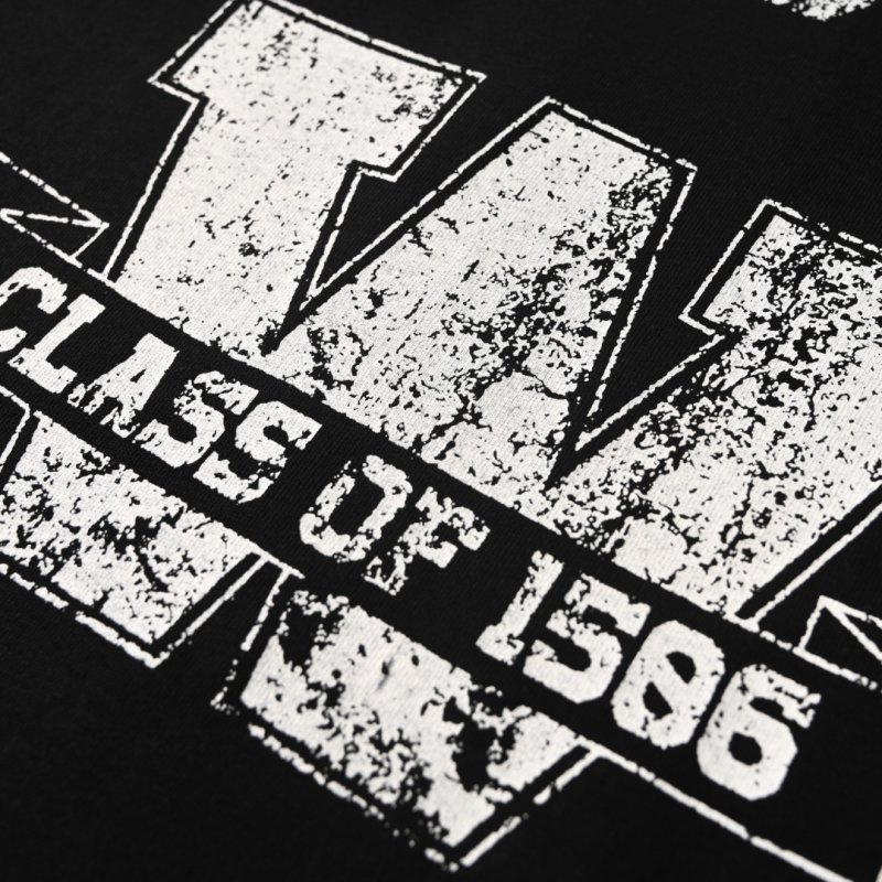 Black Graphic Print Short Sleeve T-Shirt with Sleeve Text view