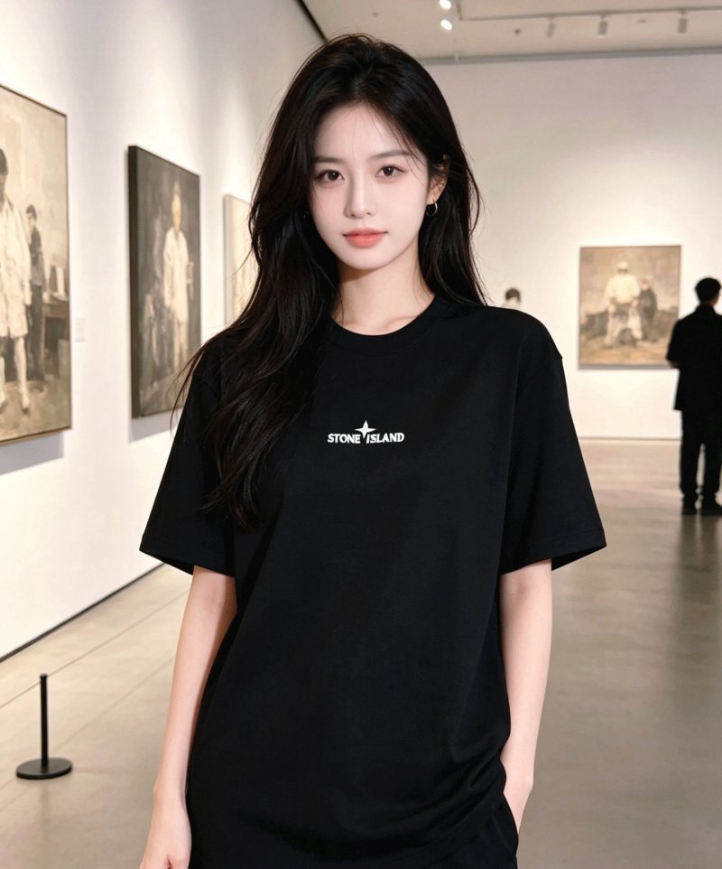 Stone Island Black Logo T-Shirt