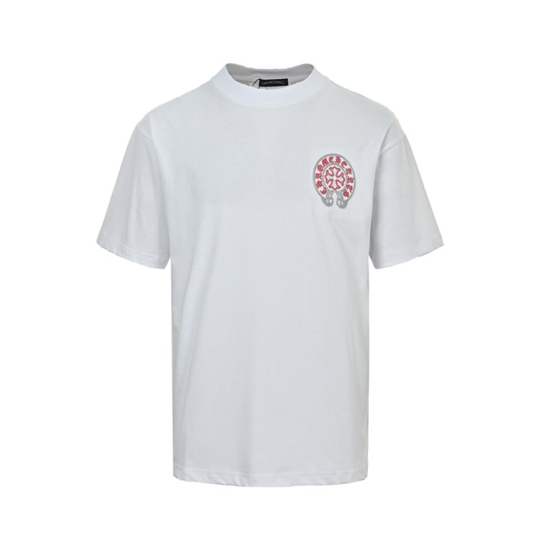 Chrome Hearts Red Logo Short Sleeve T-Shirt White view