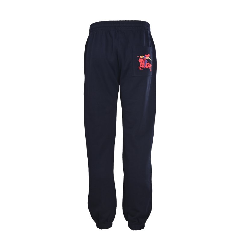 Burberry Navy Cargo Pants with Embroidered Horse Logo view