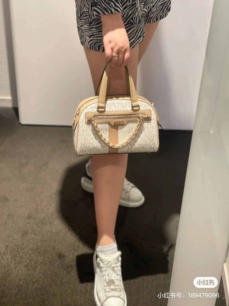 Michael Kors Signature Monogram Beige Tote Bag view