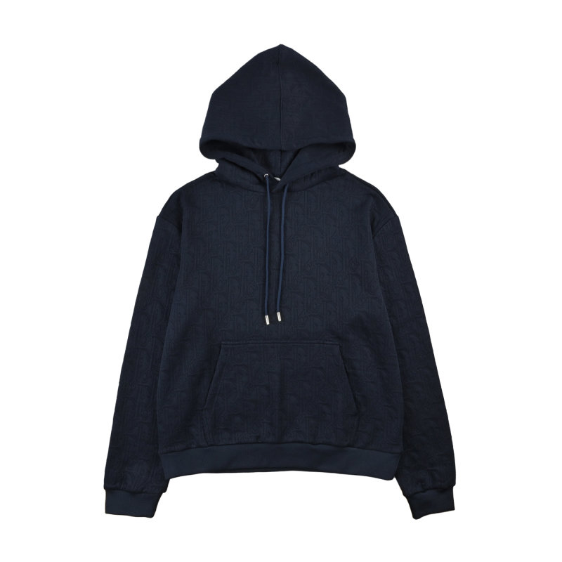 Black Cropped Hoodie with Textured Panel view