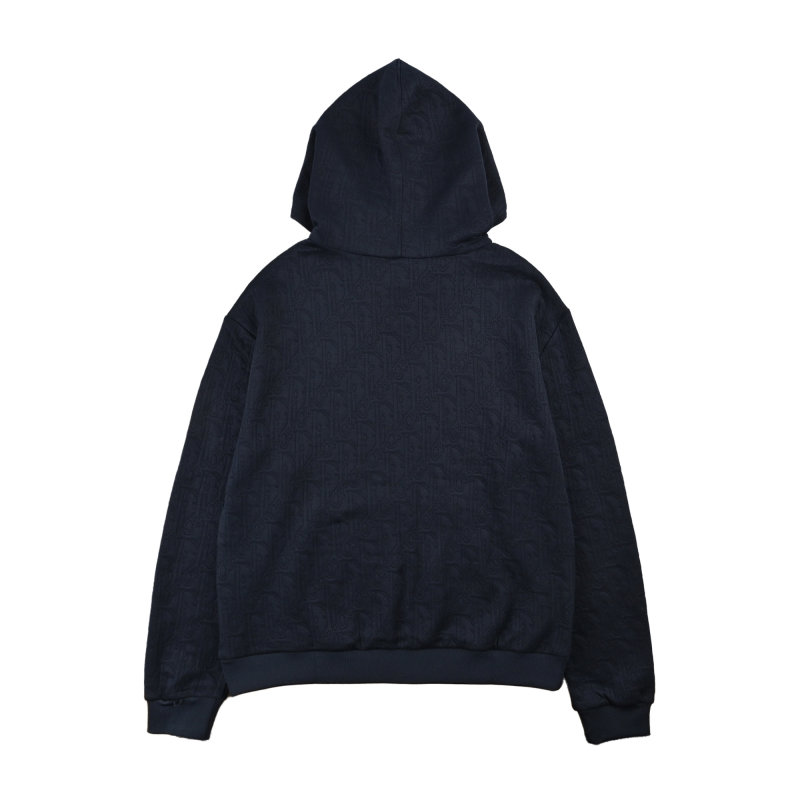 Black Cropped Hoodie with Textured Panel view