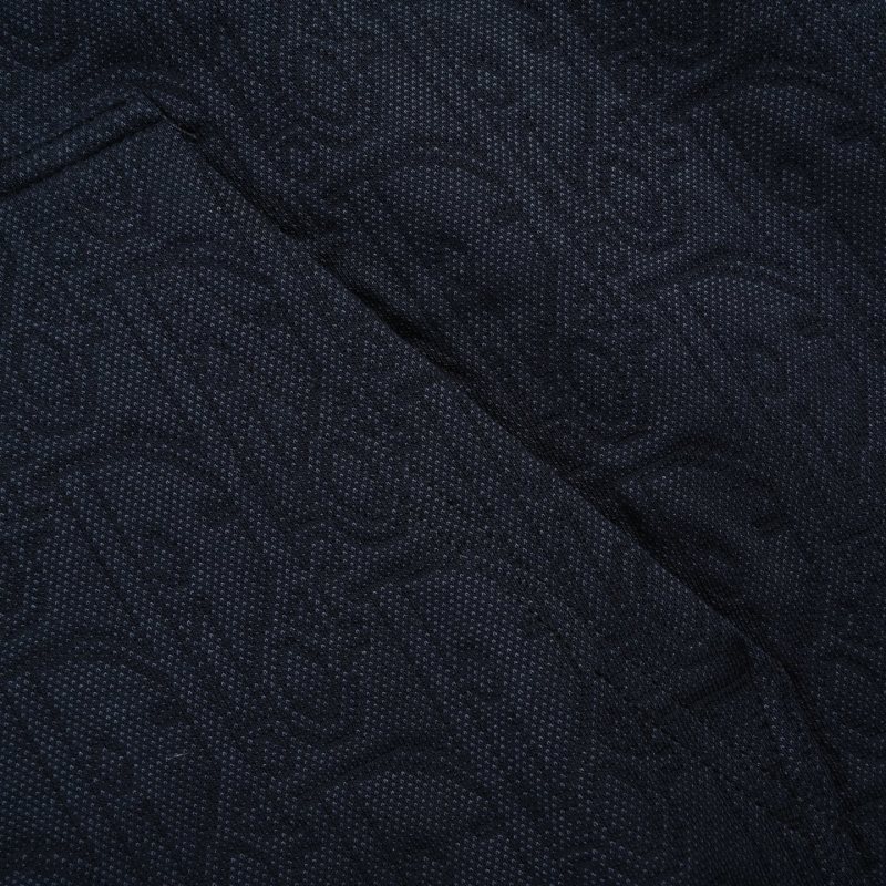 Black Cropped Hoodie with Textured Panel view