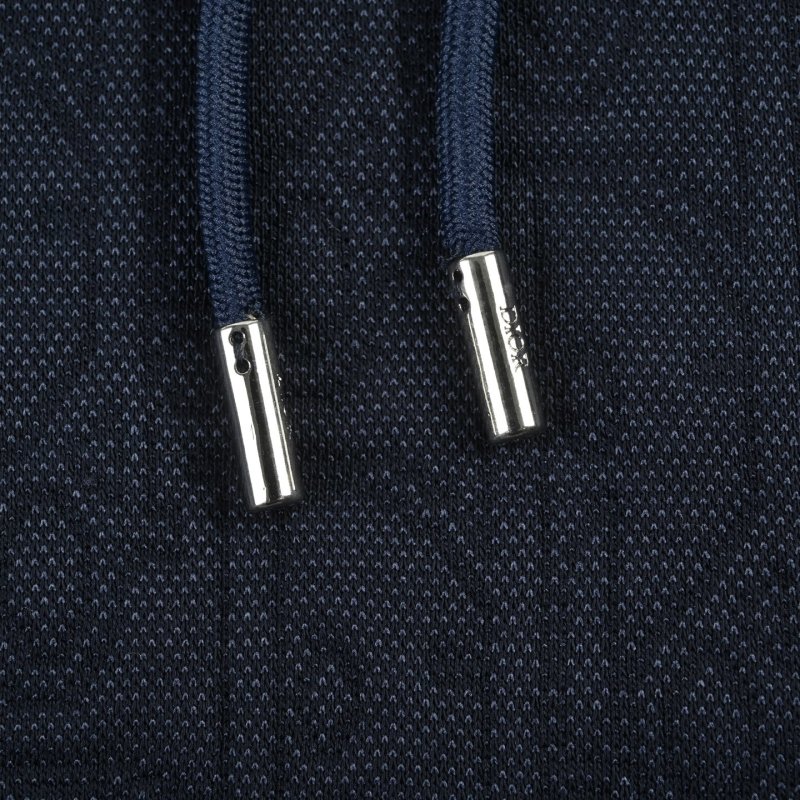 Black Cropped Hoodie with Textured Panel view